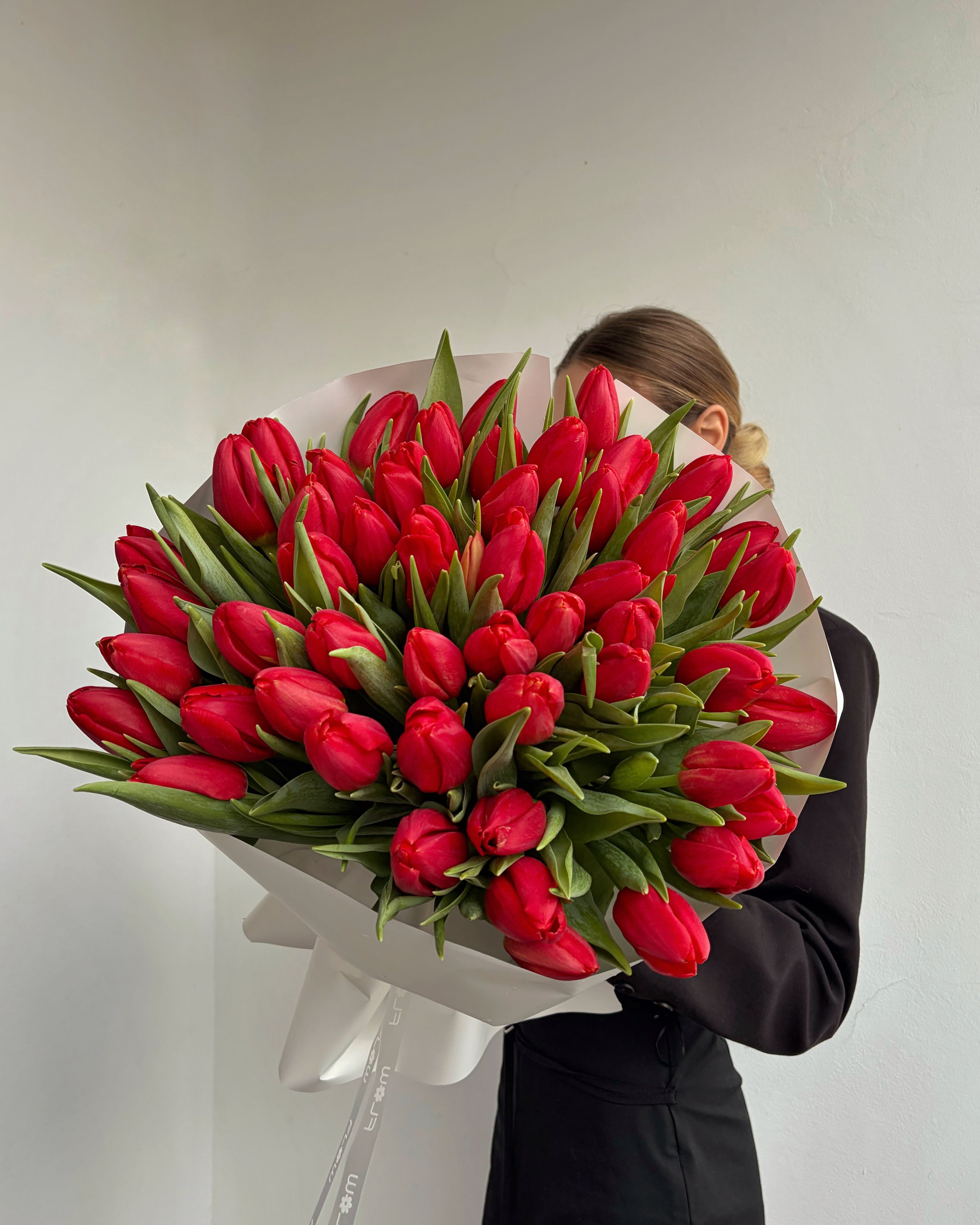 Heartbeat - Mono Red Tulips