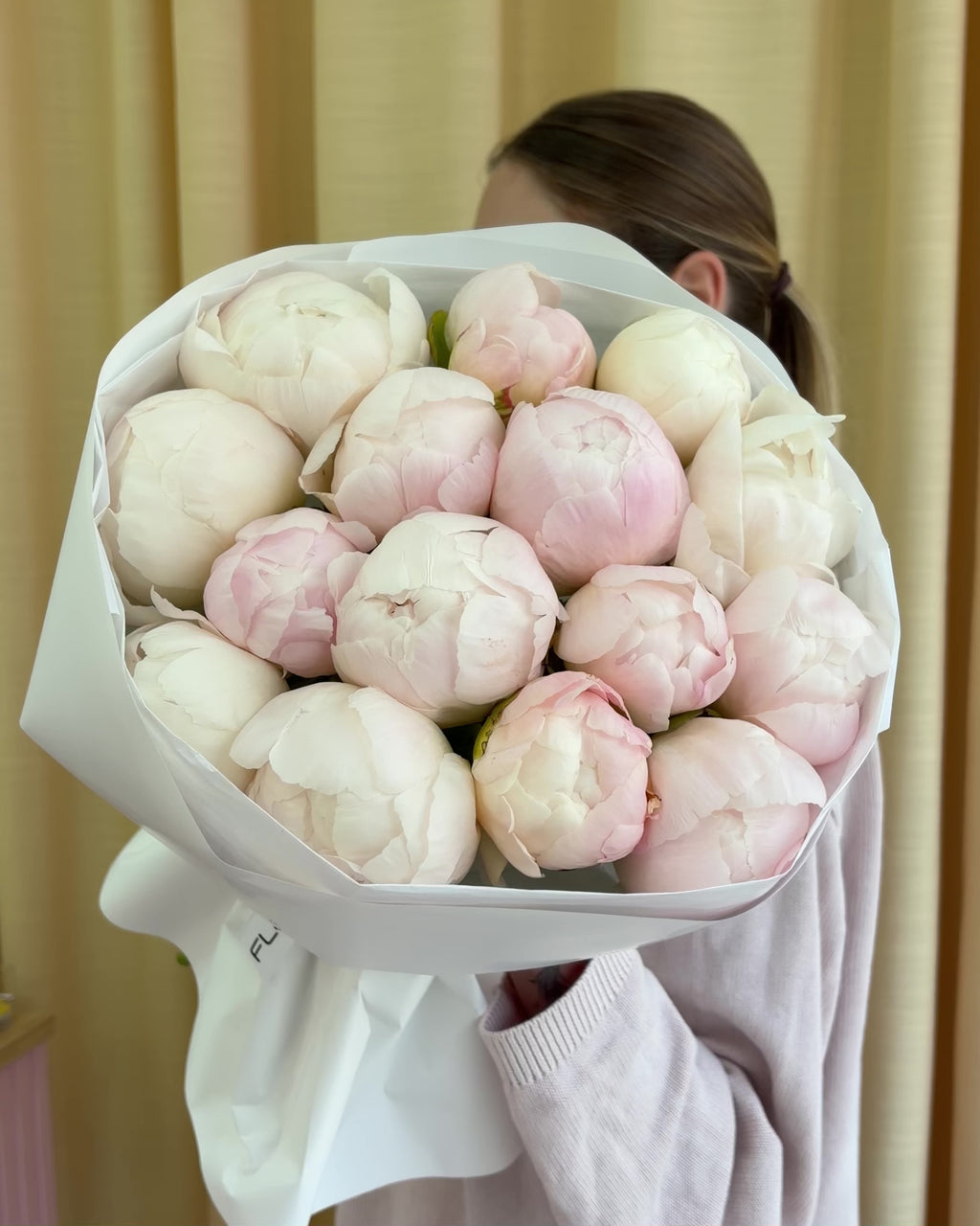 Mono Soft Pink Peonies